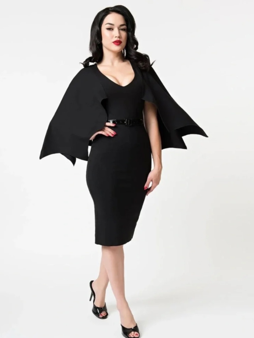 Retrolicious XS Batwing Wiggle Dress
